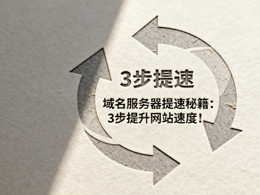 域名服务器提速秘籍：3步提升网站速度！